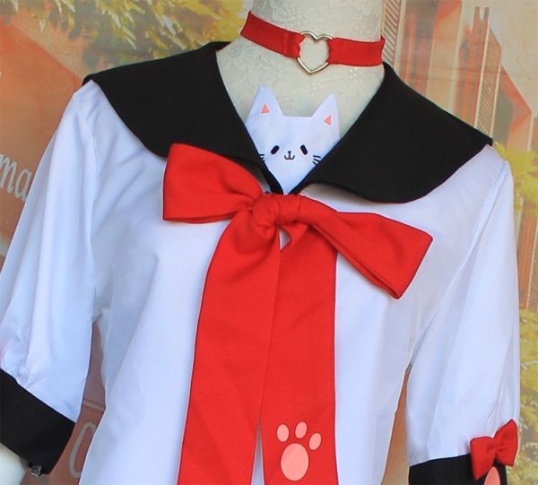 画像2: 萌え系可愛い猫の女子高生制服 風 コスプレ 衣装 通販 オーダーメイド