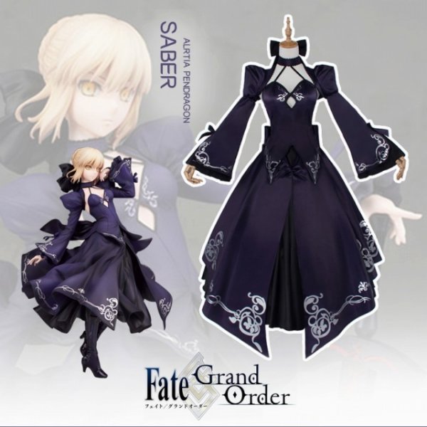 画像1: Fate アルターセイバー黒ドレス 風 コスプレ 衣装 通販 オーダーメイド