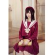 画像2: 可愛い赤のセーラー服 学生服 女子高生制服 コスプレ 衣装 通販 (2)