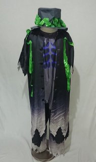 【超美品】オーダー品　ウイッグ 炎炎ノ消防隊 因果（インカ） 風コスプレ衣装武器小物ウィッグ