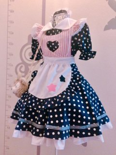 キュートなナース風ハートロリータメイド服ワンピース コスプレ