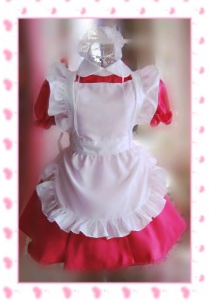 画像2: メイドコスプレ衣装 ゴスロリ 萌え コスプレ 衣装 フリル ロリータ かわいい  清楚 可憐 ウェイトレス レディース コスプレ 衣装 通販 オーダーメイド (2)