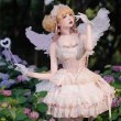 画像6: ピンク/アイボリー ロリータドレス　lolita　 ダンス 3層 バレエ スタイル 蝶結び レースアップ スイート ロリータ ドレス　コスプレ衣装 (6)