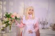 画像6: 可愛い　ライトブルーとピンクのロリータメイド衣装　ロング丈　コスチューム 　コスプレ衣装　 (6)