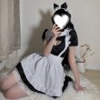 画像10: メイド服 コスプレ 大人 かわいい メイドドレス ワンピース ロリータ 仮装 メイドコス カチューシャ  セット　コスプレ衣装　 (10)