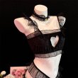 画像7: 猫コスプレ セクシー ランジェリー ベビードール キャット セクシー コスプレ キャット コスチューム かわいい 萌え萌え 胸あき 肉球 ネコ耳カチューシャ (7)