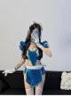 画像1: 格闘家 セクシー 萌え かわいい キュート チャイナドレス ワンピース コスチューム コスプレ 胸元開き 深Vネック 仮装 変身 変装 (1)