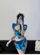 画像3: 格闘家 セクシー 萌え かわいい キュート チャイナドレス ワンピース コスチューム コスプレ 胸元開き 深Vネック 仮装 変身 変装 (3)