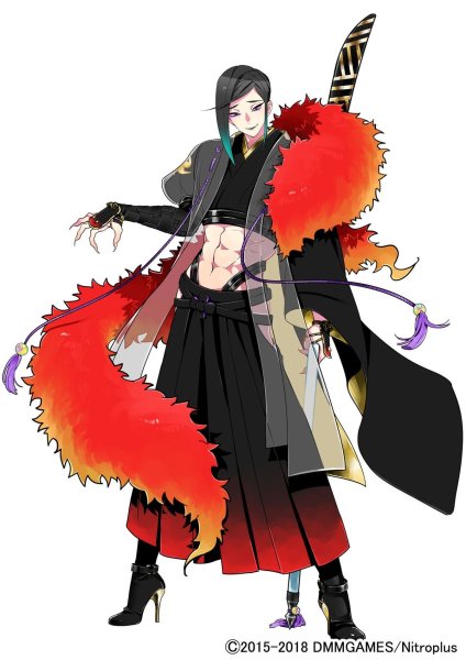 画像1: 新規お見積りフォーム　静形薙刀(刀剣乱舞)　オレンジのファー (1)