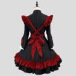 画像2: 中国風 チャイナワンピース ロリータ ゴスロリドレス ゴシック 地雷系 lolita レディース 貴族風 メイド服 大きいサイズ プリントコスプレ 仮装 コスチューム アリス フリル リボン エプロン 制服 ウェイトレス 女の子 可愛い 萌え 正統衣装 原宿 お嬢様 文化祭 ハロウィン (2)