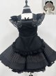 画像3: レトロな黒と白のストライプロリータメイド服　 大きいサイズ　コスプレ衣装 (3)