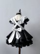画像10: レトロな黒と白のストライプロリータメイド服　 大きいサイズ　コスプレ衣装 (10)
