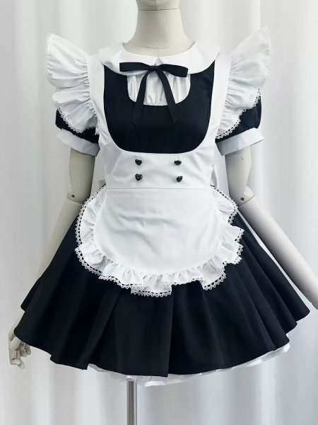 画像1: 3カラーのかわいいメイド服　　コスプレ衣装 (1)