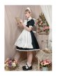 画像5: 英国風　可愛いメイド服 ミニ丈ワンピース コスチューム 半袖 フリル カチューシャ付き 蝶結び コスプレ衣装 (5)