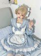 画像2: レトロなセーラー服風可愛いメイド服 ミニ丈ワンピース コスチューム 半袖 フリル カチューシャ付き 蝶結び コスプレ衣装 (2)