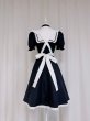 画像2: 英国風　可愛いメイド服 ミニ丈ワンピース コスチューム 半袖 フリル カチューシャ付き 蝶結び コスプレ衣装 (2)