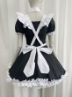画像2: 十字架　可愛いメイド服 ミニ丈ワンピース コスチューム 半袖 フリル カチューシャ付き 蝶結び コスプレ衣装 (2)
