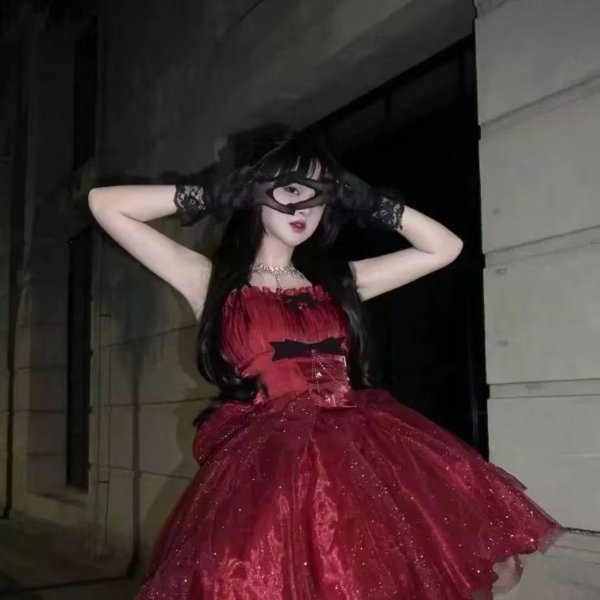 画像7: フランスのプリンセスドレス、夏のロリータドレス、妖精のトレイン、白い月光のスパンコールの誕生日の大人のドレス (7)