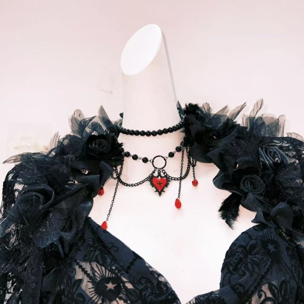 画像7: ゴシックドレス、ダークスタイルのドレス、ゴシックダークレディース服、レースドレス、宮廷スタイルのクラシックドレス　コスプレ 衣装 通販 オーダーメイド　コスプレ 衣装 通販 オーダーメイド (7)