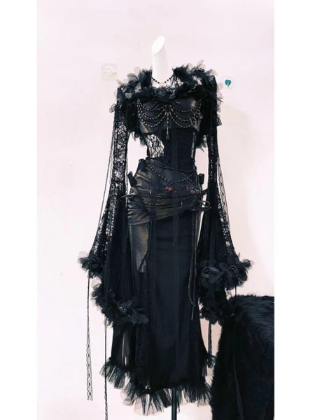 画像6: ゴシックドレス、ダークドレス、ヴァンパイアドレス、レースドレス、宮廷風クラシックドレス　コスプレ 衣装 通販 オーダーメイド (6)