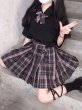 画像2: チェックスカート　ブラック　セーラー服 女子高生 ハロウィンJK 制服 コスチューム 女子制服  (2)