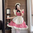 画像6: キュートなチェック柄　ロリータメイド服　　コスプレ 衣装 通販 オーダーメイド (6)