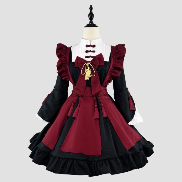 画像1: 中華風な可愛い！！　ロリータメイド服　　コスプレ 衣装 通販 オーダーメイド (1)