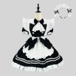画像1: 可愛いゴスロリメイド服ロリータメイドカフェドレス (1)