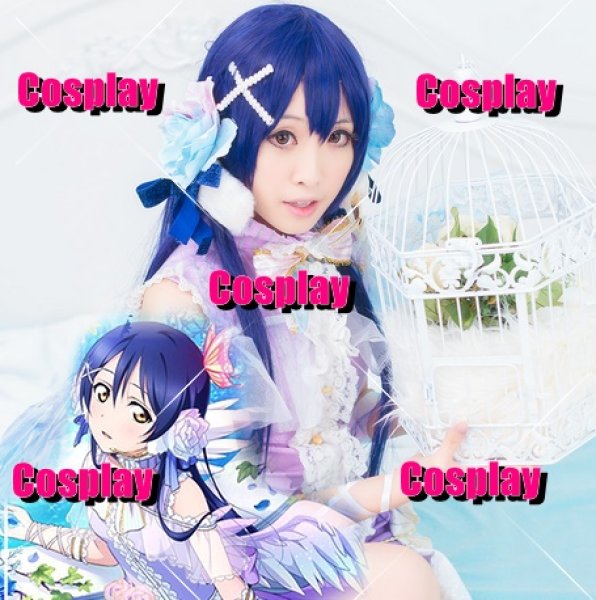 画像2: ラブライブ園田海未ウィッグ 風 コスプレ 衣装 通販 オーダーメイド (2)