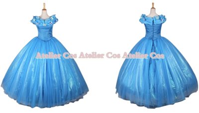 画像1: シンデレラ 青いドレス 風 コスプレ 衣装 通販 オーダーメイド